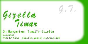 gizella timar business card